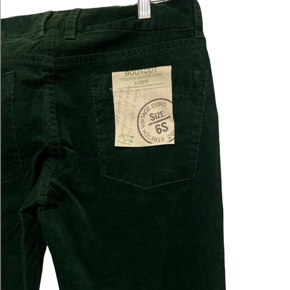 J Crew Green Corduroy velvet Bootcut pants. - Picture 9 of 10